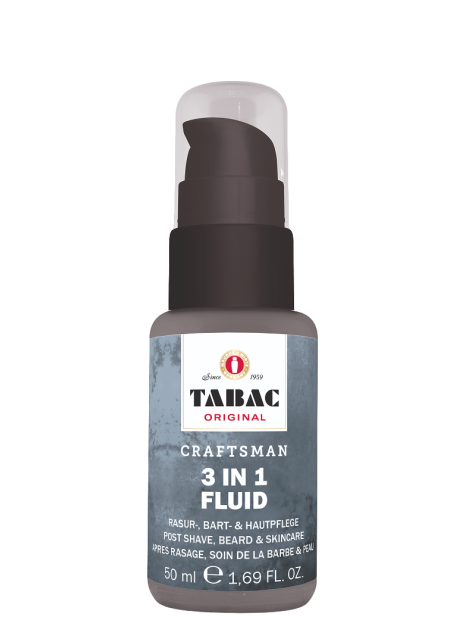 Tabac Original Craftsman 3 In 1 Fluid Post Rasatura, Cura Della Barba E Pelle - 50 Ml