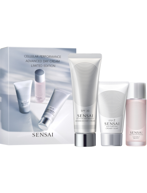 Sensai Cofanetto Cellular Performance Advanced Day Cream Spf 30 + Silky Purifying Detergente + Cellular Performance Lotion Ii (Moist)