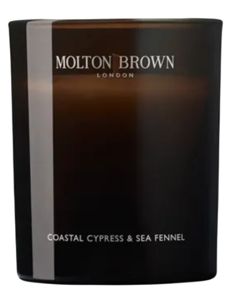 Molton Brown Re-Charge Coastal Cypress & Sea Fennel Scented Candle Candela Speziata 190 G