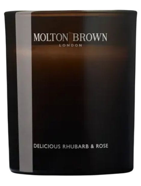 Molton Brown Delicious Rhubarb & Rose Scented Candle Candela Speziata 190 G