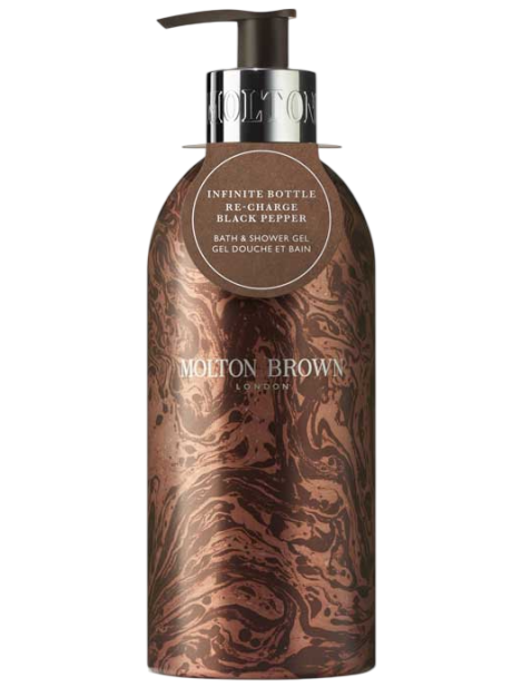 Molton Brown Re-Charge Black Pepper Infinite Bottle Bath & Shower Gel Edizione Speciale Bagnoschiuma 400 Ml Molton Brown Re-Charge Black Pepper Infinite Bottle Bath & Shower Gel Edizione Speciale Bagnoschiuma 400 Ml