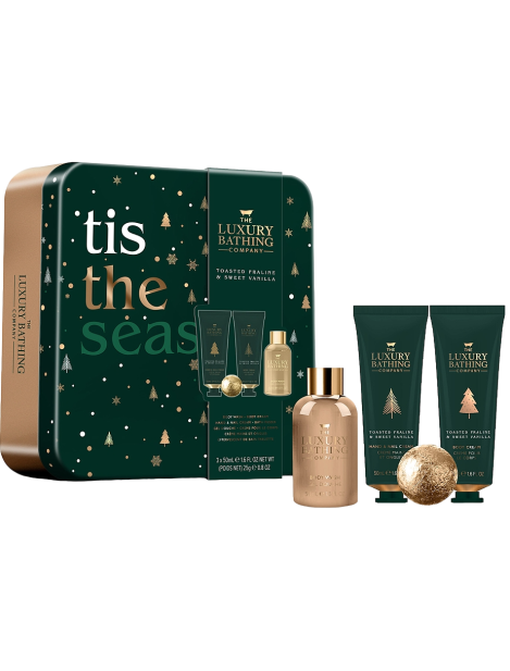 The Luxury Bathing Company Cofanetto Toasted Praline & Vanilla Crema Mani 50 Ml + Bagnoschiuma 50 Ml + Crema Corpo 50 Ml + Bomba Da Bagno 25 Gr