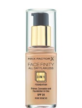 Max Factor Face Finity All Day Flawless 3 In 1 Primer Concealer And Foundation - 65 Rose Beige