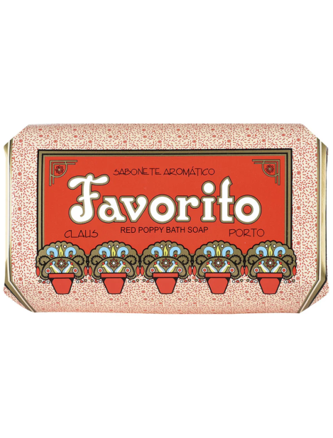 Claus Porto Favorito Red Poppy Bath Soap Sapone Solido 150 Gr