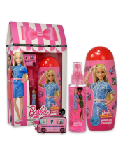 Barbie Cofanetto Dreamhouse Adventures – Gel Doccia Shampoo 250 Ml + Acqua Profumata Glitterata Corpo 100 Ml + Portachiave
