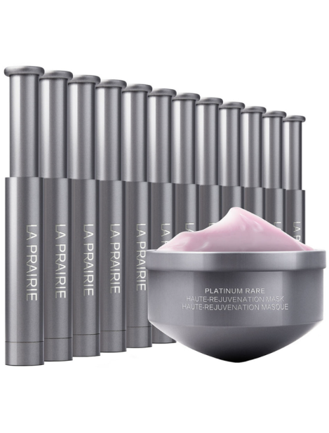 La Prairie Platinum Rare Haute-Rejuvenation Mask Maschera Notte Ricarica 20 Ml + Siero Concentrato 12 Fiale Da 0,7 Ml