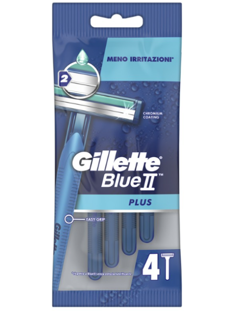 Gillette Blue Ii Plus Rasoio Usa&Getta - 4Pz