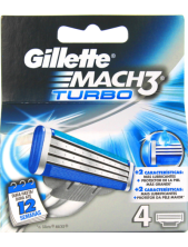 Gillette Mach3 Turbo Lame Di Ricambio - 4pz