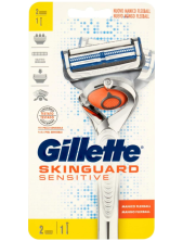 Gillette Skinguard Sensitive Rasoio Manico Flexball  + 2 Lame Di Ricambio 
