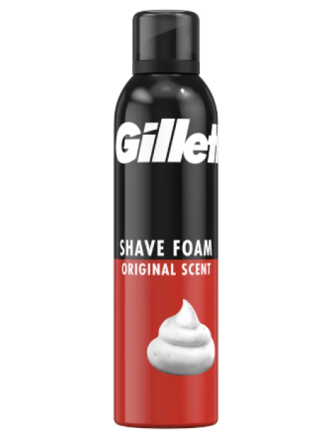 Gillette Shave Foam Original Scent Schiuma Barba Pelli Normali 300 Ml