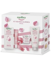 Equilibra Kit Viso Rosa Ialuronica Special Crema Viso Idratante + Contorno Occhi Liftante + Sapone Detergente