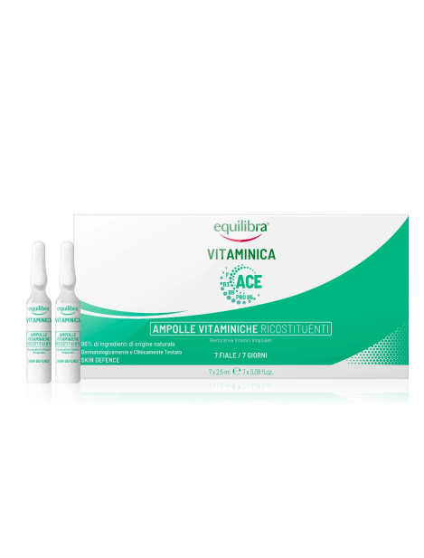 Equilibra Vitaminica Ace Ampolle Vitaminiche Ricostituenti Trattamento Viso Collo E Decolleté 7 Fiale / 7 Giorni