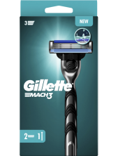 Gillette Mach3 Rasoio + 2 Lamette