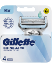 Gillette Skinguard Sensitive Lamette Di Ricambio Nuovo - 4pz