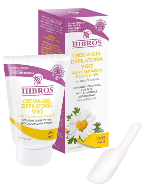 Hibros Crema-Gel Depilatoria Viso Alla Camomilla E Cera D'api - 30 Ml