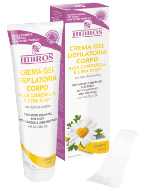 Hibros Crema-Gel Depilatoria Corpo Alla Camomilla E Cera D'api - 150 Ml