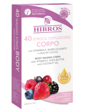 Hibros Strisce Depilatorie Corpo Ai Frutti Di Bosco - 40 Strisce