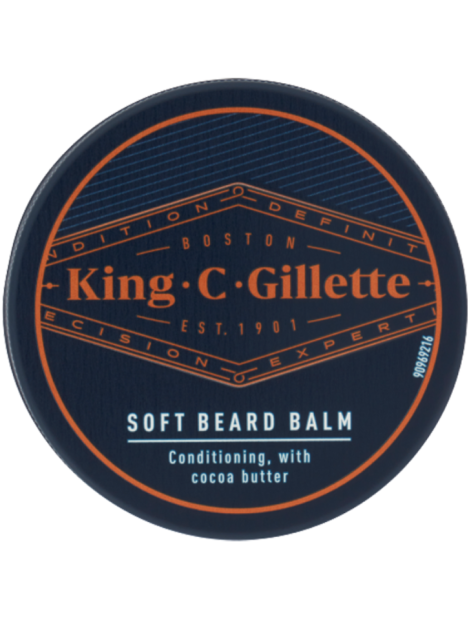 Gillette King C. Balsamo Delicato Da Barba Con Burro Di Cacao E Olio Di Argan - 100Ml
