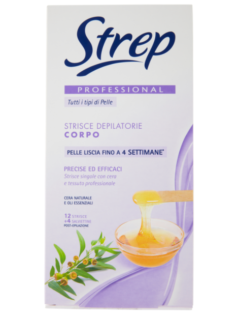 Strep Professionale Strisce Depilatorie Corpo - Strisce 12 Pz