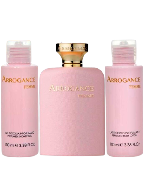 Arrogance Femme Cofanetto Eau De Toilette 50 Ml + Lozione Corpo 100 Ml + Gel Doccia 100 Ml