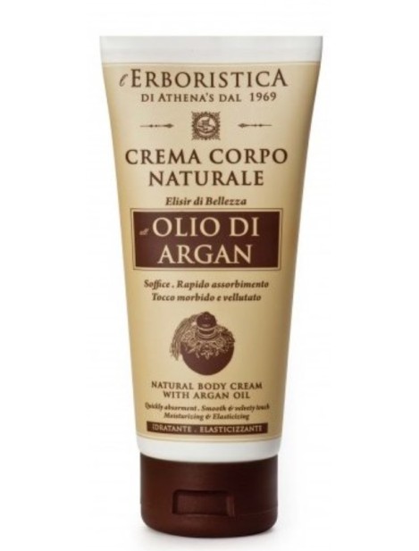 L'erboristica Di Athena's Crema Corpo Naturale All'olio Di Argan Idratante Elasticizzante - 200 Ml