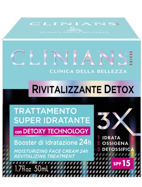 Clinians Rivitalizzante Detox Trattamento Super Idratante Con Detoxy Technology Spf15 - 50 Ml