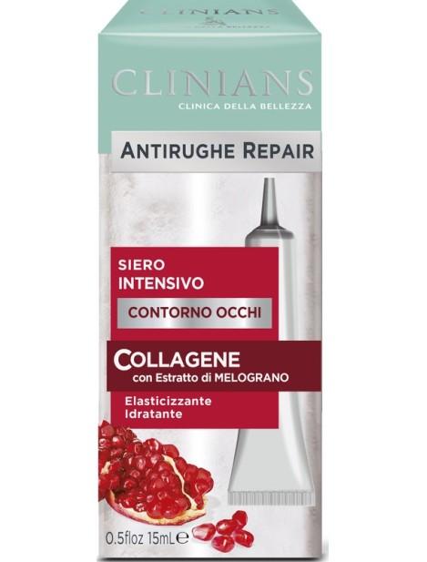 Clinians Antirughe Repair Siero Intensivo Contorno Occhi Collagene Con Estratto Di Melograno - 15 Ml