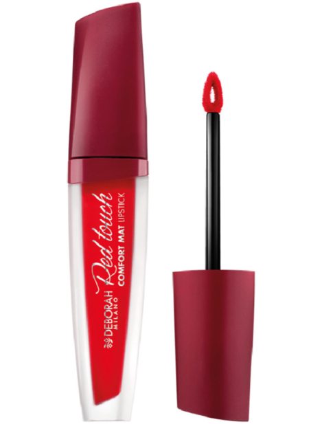 Deborah Red Touch Comfort Mat Lipstick Rossetto Liquido Finish Ultra-Opaco - 006 Bright Red