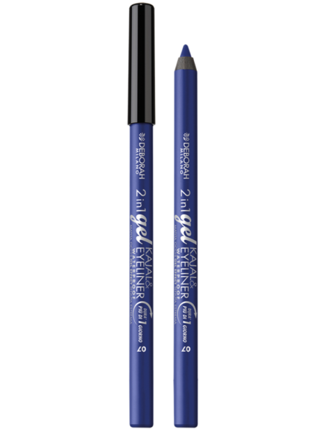 Deborah 2 In 1 Gel Kajal & Eyeliner Matita Occhi Dura Più Di 1 Giorno - 07 Blue