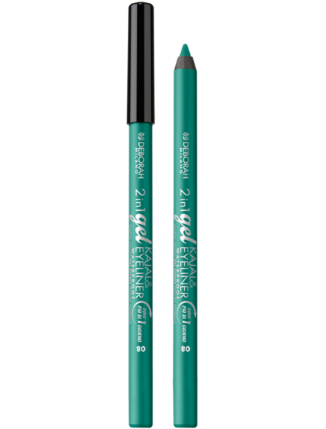 Deborah 2 In 1 Gel Kajal & Eyeliner Matita Occhi Dura Più Di 1 Giorno - 08 Light Green