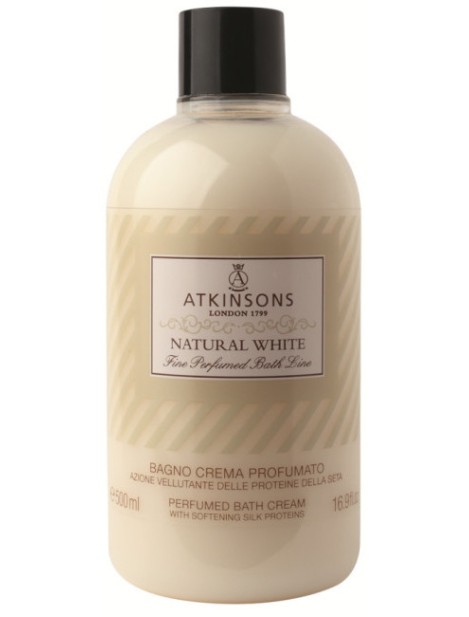Atkinsons Fine Perfumed Bath Line Natural White Bagnoschiuma Profumato 500 Ml