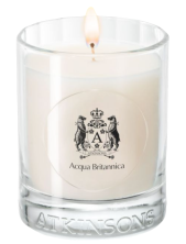 Atkinsons 1799 A Touch Of Glass Scented Candle Acqua Britannica  – Candela Profumata 200 G