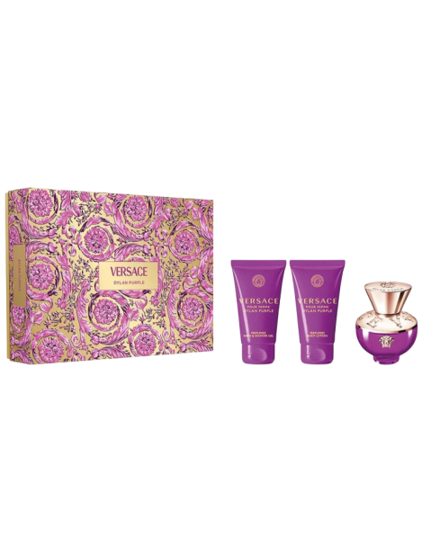 Versace Cofanetto Dylan Purple Eau De Parfum Donna 50 Ml + Shower Gel 50 Ml + Body Lotion 50 Ml