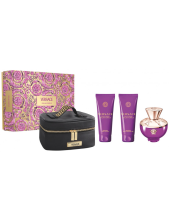 Versace Cofanetto Dylan Purple Eau De Parfum Donna 100 Ml + Shower Gel 100ml + Body Lotion 100 Ml + Pochette