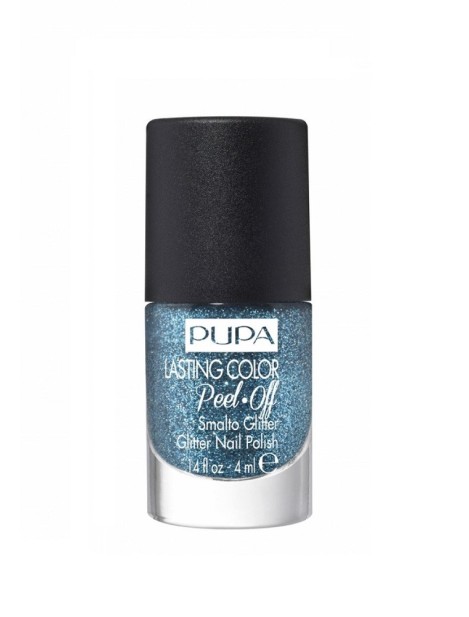 Pupa Lasting Color Peel-Off Smalto Glitter 4Ml - 11 Carribean Blue