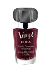 Pupa Vamp! Smalto Profumato Effetto Gel Fragranza Nera - 304 Intrepid Red-black
