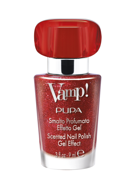 Pupa Vamp! Smalto Profumato Effetto Gel Sparkling Edition - 206 Holiday Red