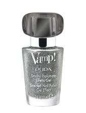 Pupa Vamp! Smalto Profumato Effetto Gel Sparkling Edition - 307 Platinum Silver
