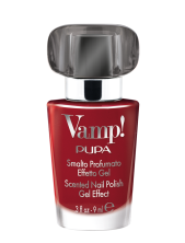 Pupa Vamp! Smalto Profumato Effetto Gel Fragranza Nera - 311 Burning Red