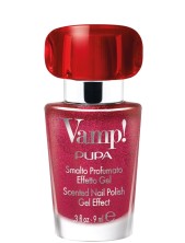 Pupa Vamp! Smalto Smalto Profumato Effetto Gel In Una Confezione Di Latta - 218 Vibrant Ruby
