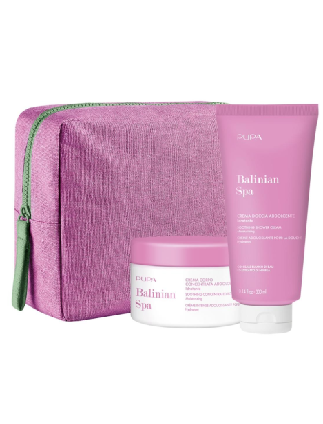 Pupa Balinian Spa 2 Crema Doccia Addolcente + Crema Corpo Concentrata Addolcente + Pochette