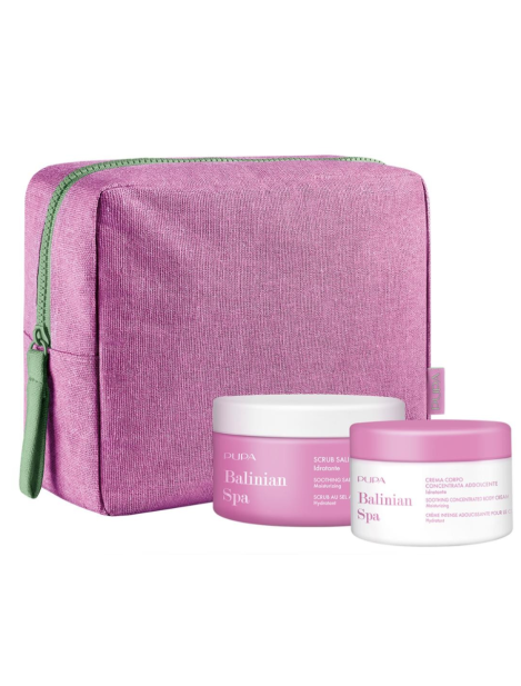 Pupa Balian Spa 3 Scrub Salino Addolcente + Crema Corpo Concentrata Addolcente + Pochette