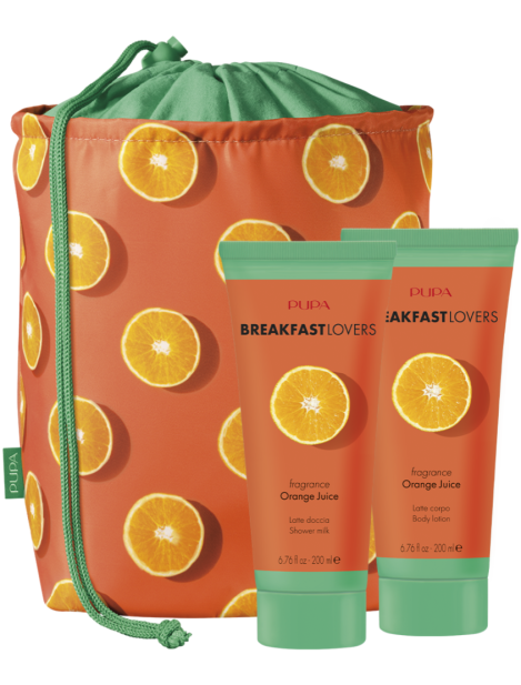 Pupa Cofanetto Breakfast Lovers Kit 1 Latte Doccia 200 Ml + Latte Corpo 200 Ml + Pochette — 003 Orange Juice