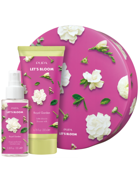 Pupa Cofanetto Let's Bloom Kit 2 Acqua Profumata Per Il Corpo 100 Ml + Latte Doccia 200 Ml + Scatola In Metallo — 002 Royal Garden