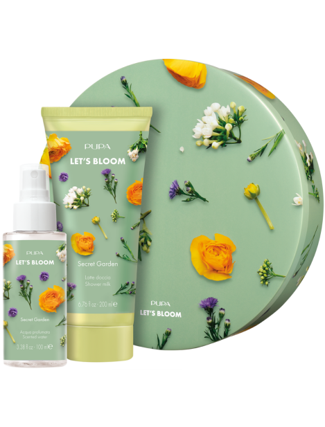 Pupa Cofanetto Let's Bloom Kit 2 Acqua Profumata Per Il Corpo 100 Ml + Latte Doccia 200 Ml + Scatola In Metallo — 003 Secret Garden