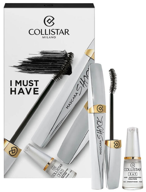 Collistar Cofanetto Mascara Shock Nero + 3 In 1 Base Rafforzatore Fissatore