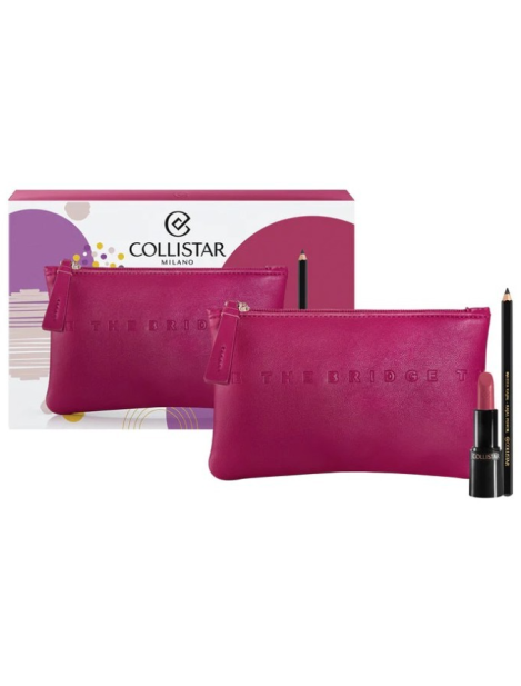 Collistar Cofanetto Puro Rossetto 113 Autumn Berry + Matita Kajal Nera + Beauty Bag The Bridge