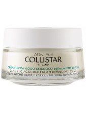 Collistar Attivi Puri Crema Ricca Acido Glicolico Pelle Perfetta Spf 20 50 Ml