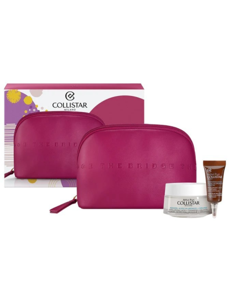 Collistar Cofanetto Attivi Puri Crema Idratante 50 Ml + Siero Contorno Occhi 5 Ml + Beauty Bag The Bridge