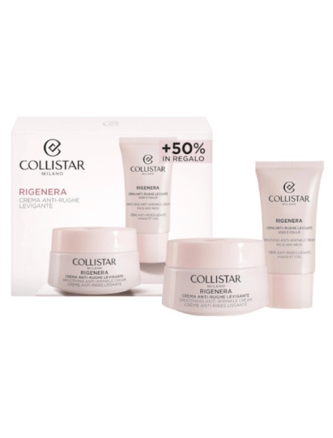 Collistar Cofanetto Rigenera Crema Antirughe Levigante 50 Ml + Rigenera Crema Antirughe Levigante Viso E Collo 25 Ml